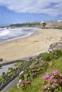 Beach of Biarritz in France