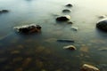 Beach with big stone Royalty Free Stock Photo