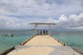 Beach in Bise Fukugi Tree Road, Bise Village in Okinawa, Japan Royalty Free Stock Photo