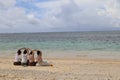 Beach in Bise Fukugi Tree Road, Bise Village in Okinawa, Japan