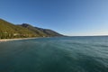 The Black Sea coast at Gagra Republic of Abkhazia Royalty Free Stock Photo