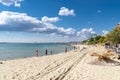 The beach and Black sea in Sveti Vlas in Bulgaria