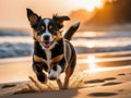 Beach Bliss A Dog s Joyful Summer Adventure.AI Generated