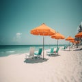 Beach bliss under a bright sun Royalty Free Stock Photo