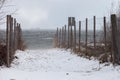 Beach in a blizzard Royalty Free Stock Photo