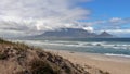 View towards Cape Town and Table Mountain from Bloubergstrand Royalty Free Stock Photo