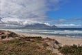 View towards Cape Town and Table Mountain from Bloubergstrand Royalty Free Stock Photo