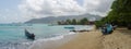 Beach with boats in CapurganÃÂ¡, Colombia.