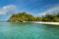 Beach on Bolilanga Island. Togean Islands Royalty Free Stock Photo