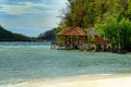 Beach on Bolilanga Island. Togean Islands Royalty Free Stock Photo