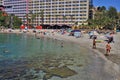 Beach Bonita in the town of Benalmadena Malaga