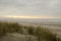 The beach of Bredene in Belgium