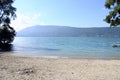 Beach on The brune, Veyrier, Annecy lake, France