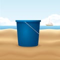 beach bucket. Vector illustration decorative design