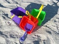 Beach buckets Royalty Free Stock Photo