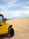 Beach buggy in sand dunes