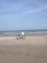 Beach bums, blues, and bikes Royalty Free Stock Photo