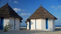 Beach bungalows in a touristic resort. Djerba, Tunisia