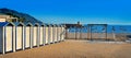 Beach cabanas on the seafront