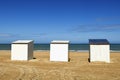 Beach cabins at the Northsea Royalty Free Stock Photo