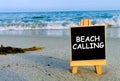 Beach calling. Royalty Free Stock Photo