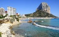 Beach Calpe, Alicante. Royalty Free Stock Photo