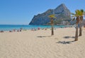 Beach of Calpe, Spain Royalty Free Stock Photo