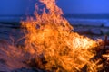 Beach campfire Royalty Free Stock Photo