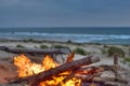 Beach campfire Royalty Free Stock Photo