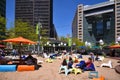 The Beach at Campus Martius in Detroit Royalty Free Stock Photo