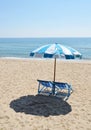 Beach canvas beds Royalty Free Stock Photo