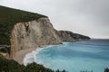 Beach on Cape Lefkatas with turquoise colored water