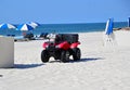 Beach Car at the Gulf of Mexico, Orange Beach, Alabama Royalty Free Stock Photo