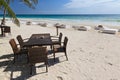 On the beach of Caribe near to Tulum, Mexico Royalty Free Stock Photo