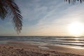 Beach of Caribe at sunrise, Mexico Royalty Free Stock Photo