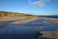 The beach at Carlyon Bay in Cornwall. Close by is the now derelict Cornwall Coliseum