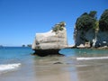 Beach at Cathedral Cove, New Zealand Royalty Free Stock Photo