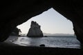 Beach of Cathedral Cove, New Zealand Royalty Free Stock Photo