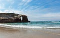 Beach cathedrals on the Bay of Biscay Royalty Free Stock Photo
