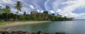 The beach in center of Fort de France near walls of Fort Saint Louis. Fort de Franc