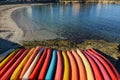 Beach at the center of Porto Torres on Sardinia, Italy Royalty Free Stock Photo