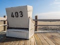 beach chair North Sea Royalty Free Stock Photo