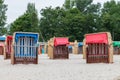 Beach chair at the beach in Kellenhusen, Germany