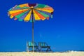 Beach chair on koh Khai island, Krabi, Thailand Royalty Free Stock Photo