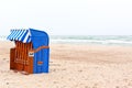 Beach chair in northern germany Royalty Free Stock Photo