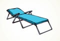 Beach chair. Vector freehand drawing