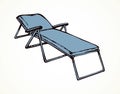 Beach chair. Vector freehand drawing