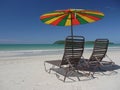 Beach chairs Royalty Free Stock Photo