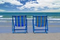 Beach chairs Royalty Free Stock Photo