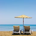 Beach chairs Royalty Free Stock Photo